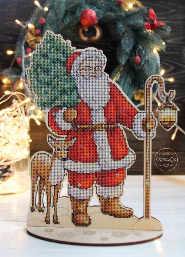 DIY Cross stitch kit on wood