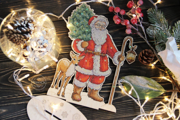 DIY Cross stitch kit on wood