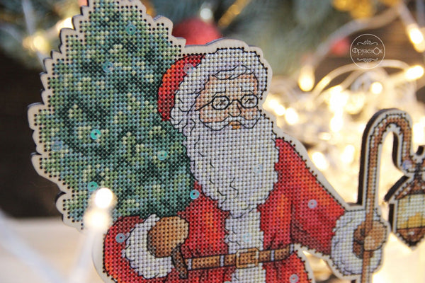 DIY Cross stitch kit on wood