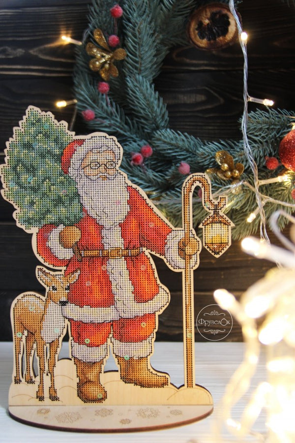 DIY Cross stitch kit on wood