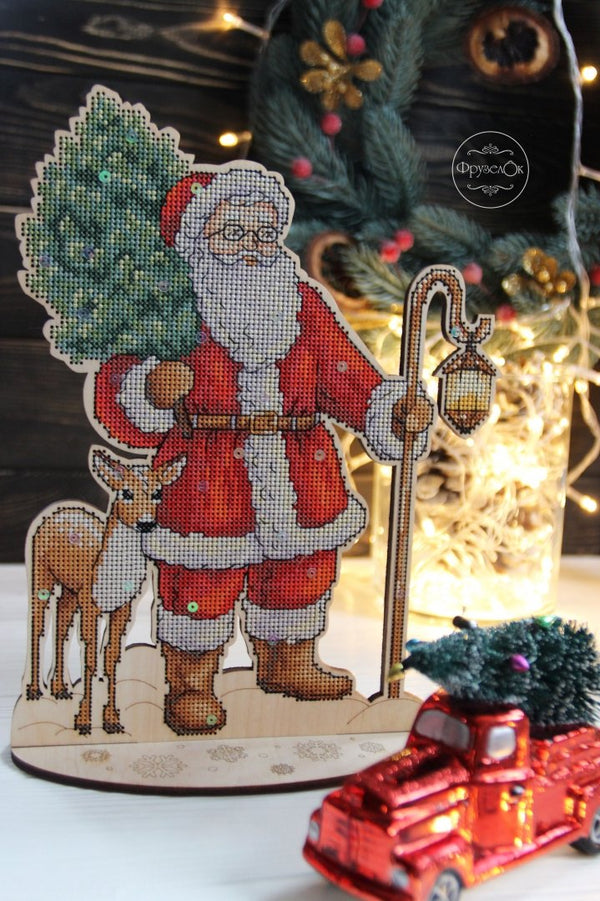 DIY Cross stitch kit on wood