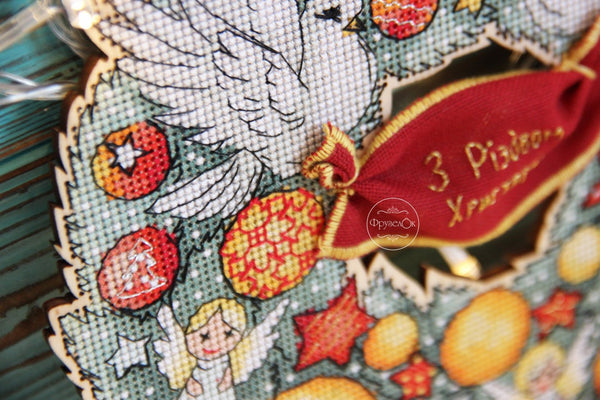 DIY Cross stitch kit on wood