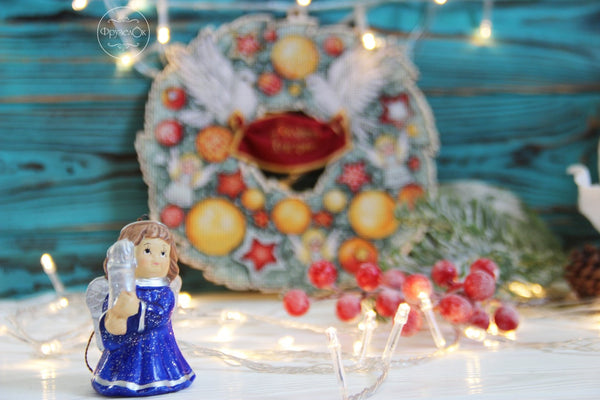 DIY Cross stitch kit on wood