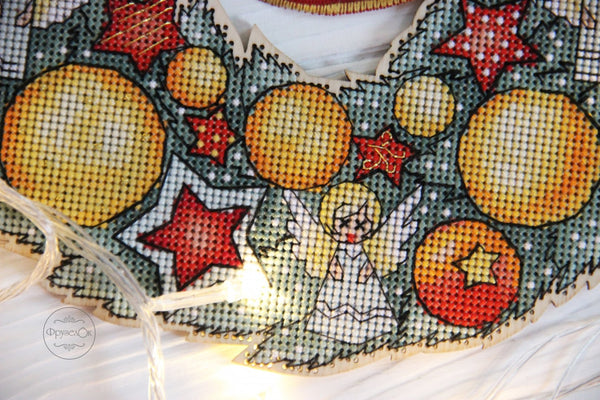 DIY Cross stitch kit on wood