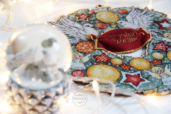 DIY Cross stitch kit on wood