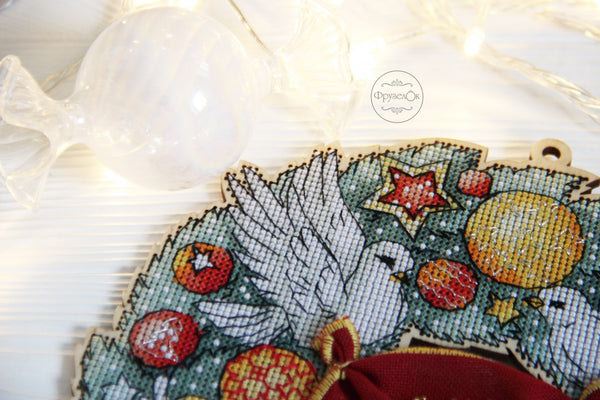 DIY Cross stitch kit on wood