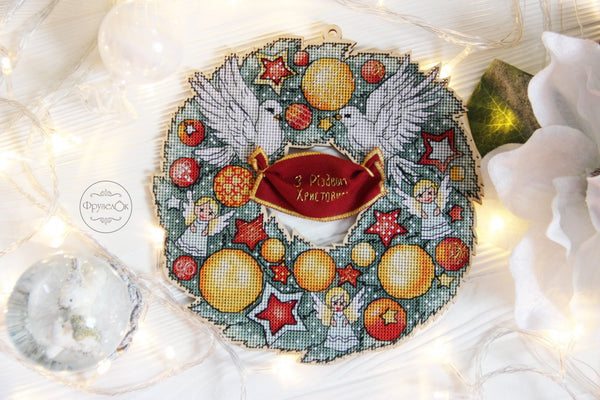 DIY Cross stitch kit on wood