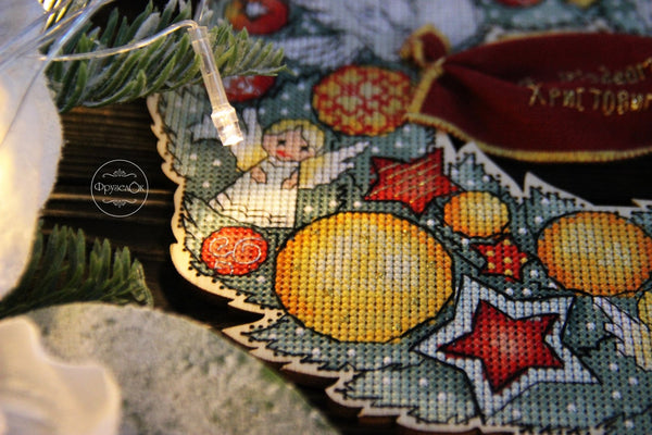 DIY Cross stitch kit on wood