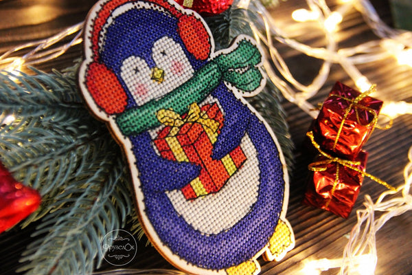 DIY Cross stitch kit on wood