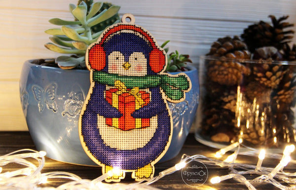 DIY Cross stitch kit on wood