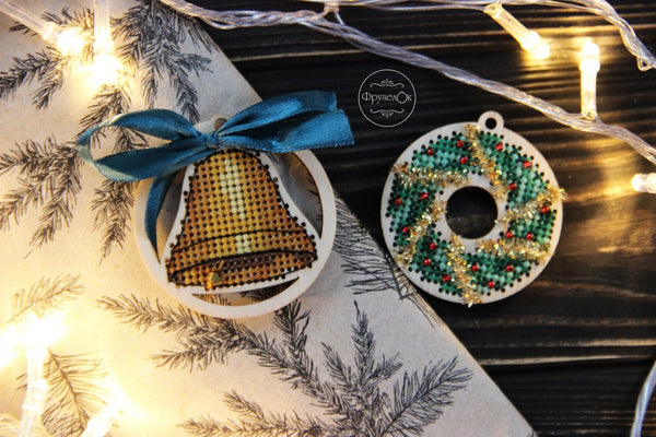 DIY Cross stitch kit on wood