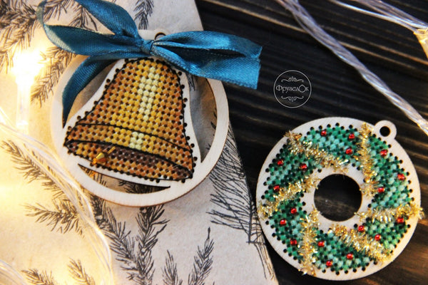 DIY Cross stitch kit on wood