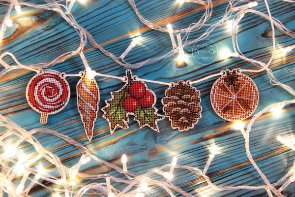 DIY Cross stitch kit on wood