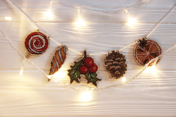 DIY Cross stitch kit on wood