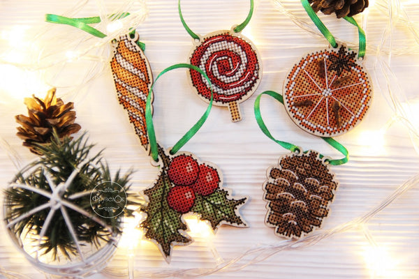 DIY Cross stitch kit on wood