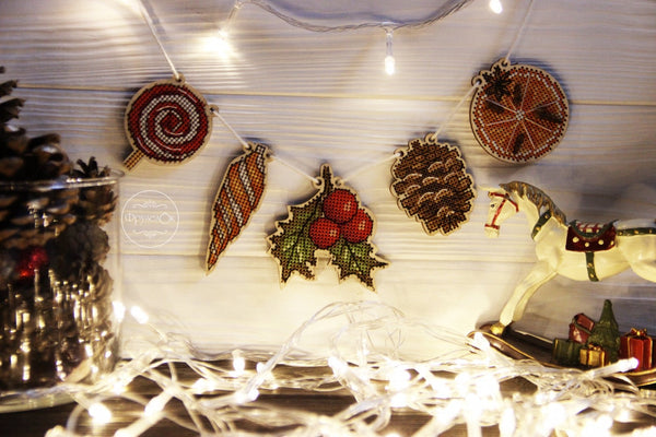 DIY Cross stitch kit on wood