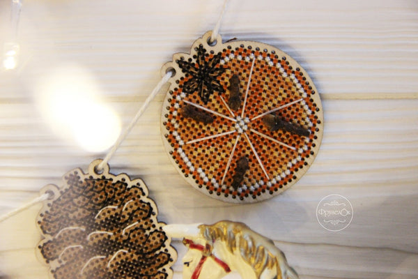 DIY Cross stitch kit on wood