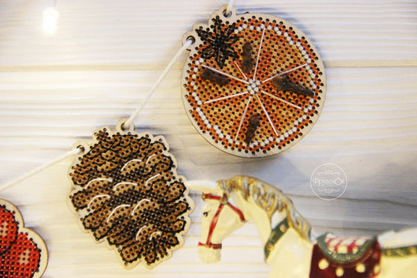 DIY Cross stitch kit on wood