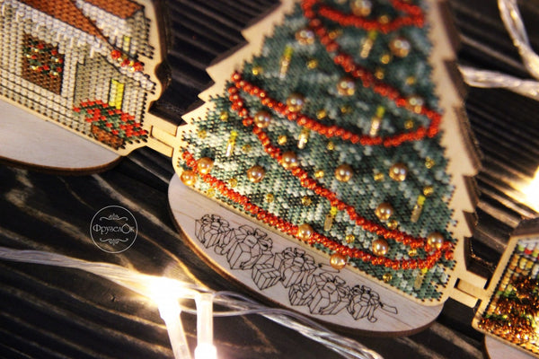 DIY Cross stitch kit on wood