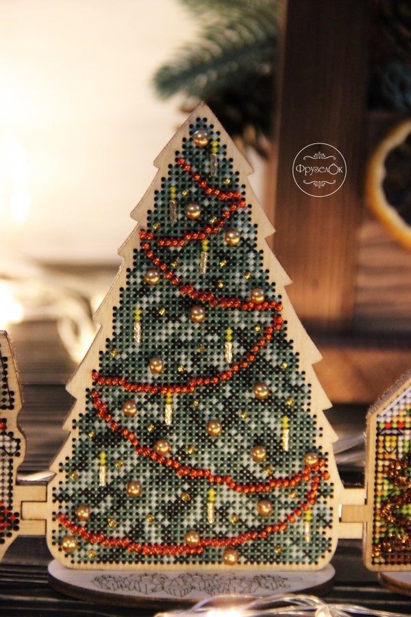 DIY Cross stitch kit on wood