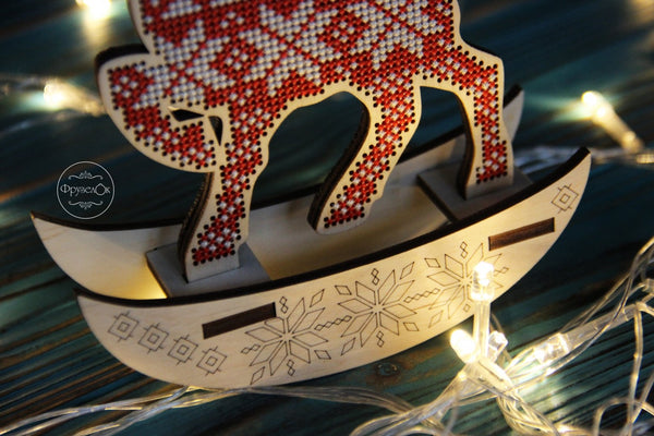 DIY Cross stitch kit on wood