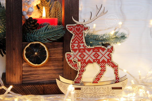 DIY Cross stitch kit on wood