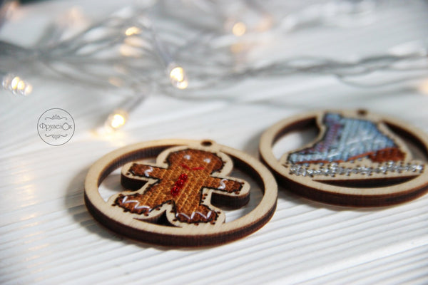 DIY Cross stitch kit on wood