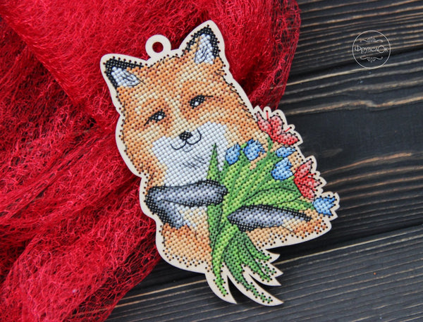 DIY Cross stitch kit on wood