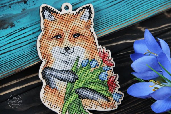 DIY Cross stitch kit on wood