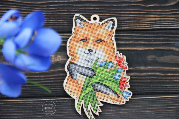 DIY Cross stitch kit on wood