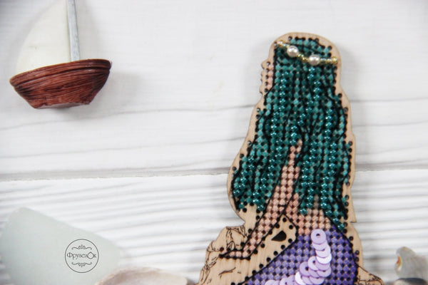 DIY Cross stitch kit on wood