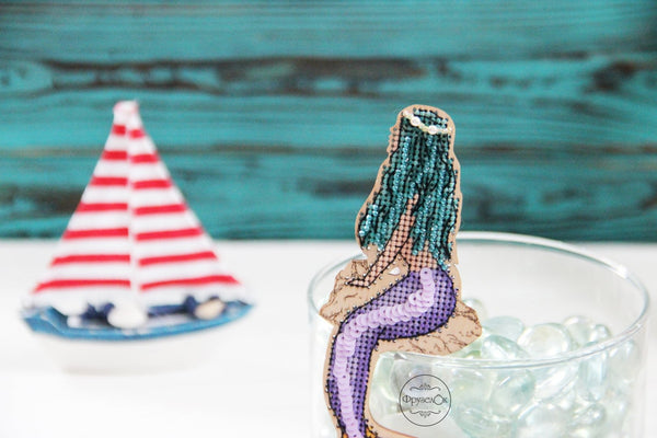 DIY Cross stitch kit on wood