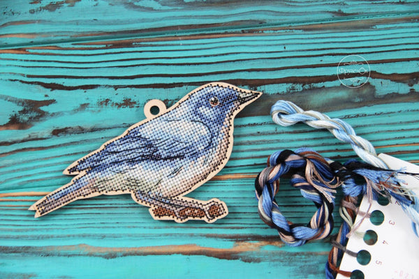 DIY Cross stitch kit on wood