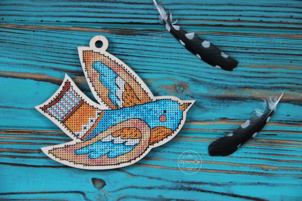 DIY Cross stitch kit on wood