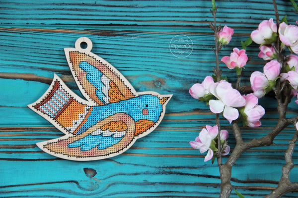 DIY Cross stitch kit on wood