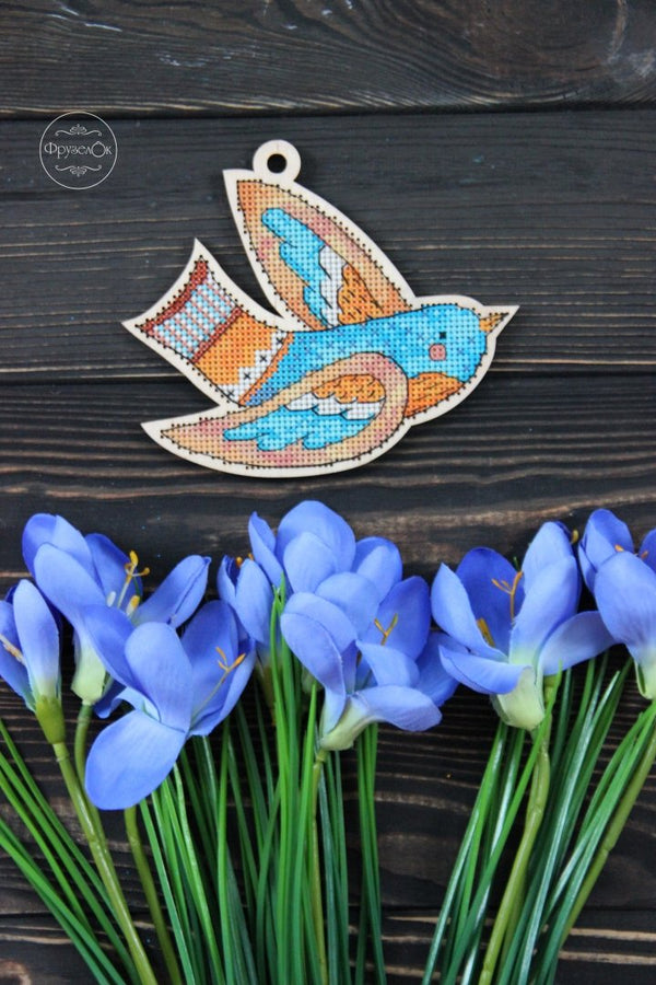 DIY Cross stitch kit on wood