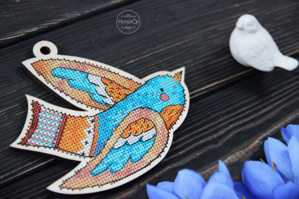 DIY Cross stitch kit on wood