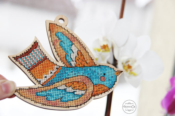 DIY Cross stitch kit on wood