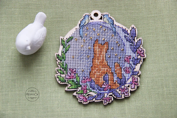 DIY Cross stitch kit on wood