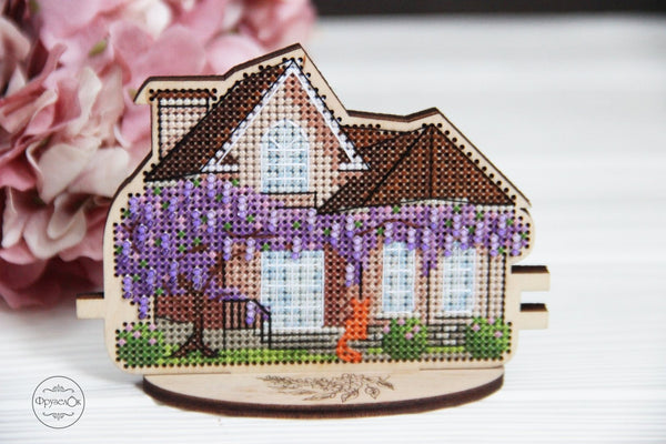 DIY Cross stitch kit on wood