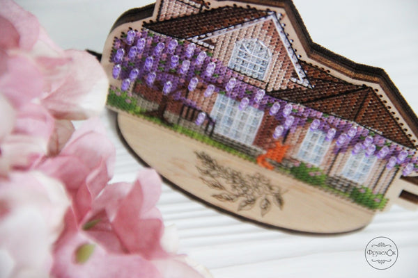 DIY Cross stitch kit on wood