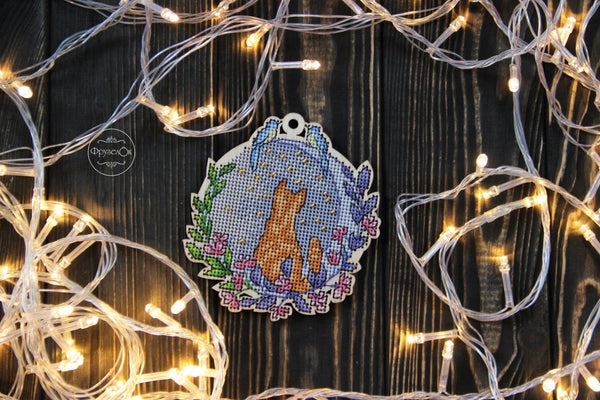 DIY Cross stitch kit on wood