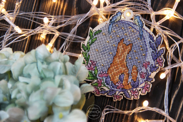 DIY Cross stitch kit on wood