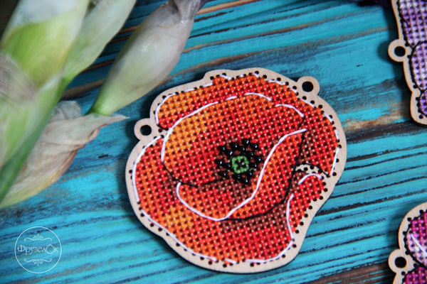 DIY Cross stitch kit on wood