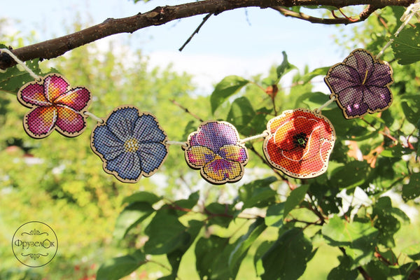 DIY Cross stitch kit on wood