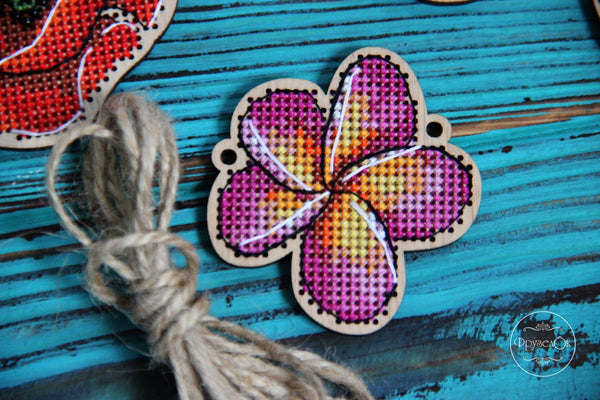 DIY Cross stitch kit on wood