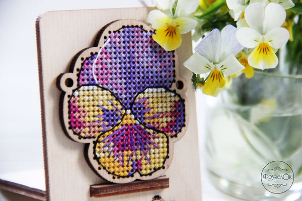 DIY Cross stitch kit on wood