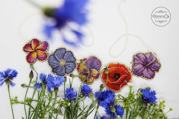 DIY Cross stitch kit on wood