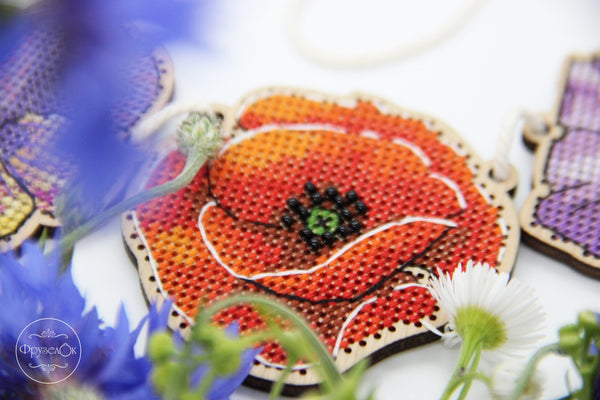 DIY Cross stitch kit on wood