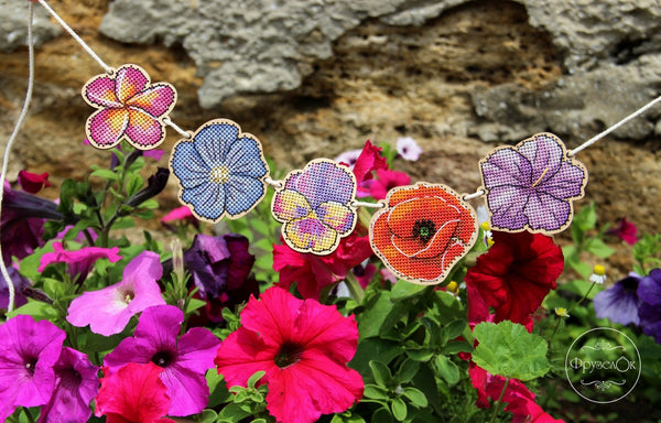 DIY Cross stitch kit on wood